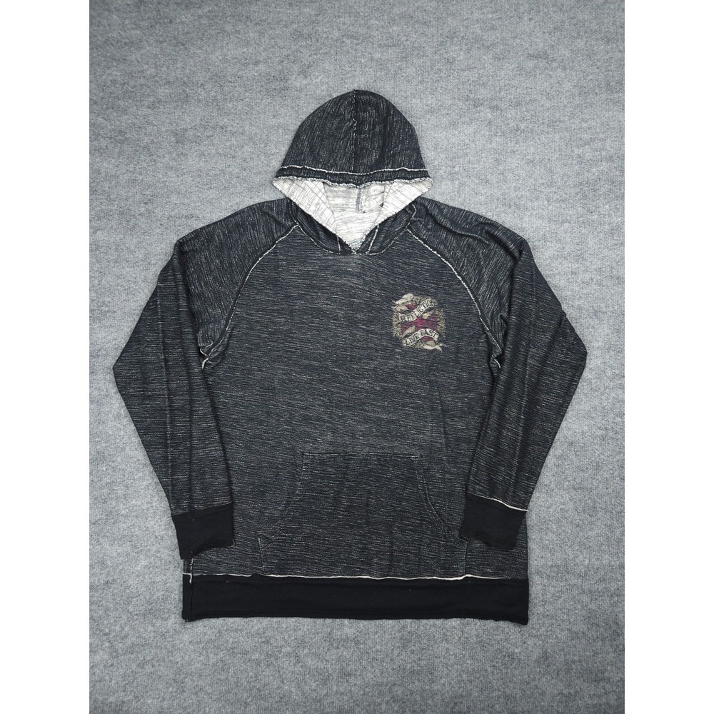 Freedom Tribe Reversible Sweatshirt Men's XXL Gray Graphic Motor Club Y2K - Picture 2 of 16